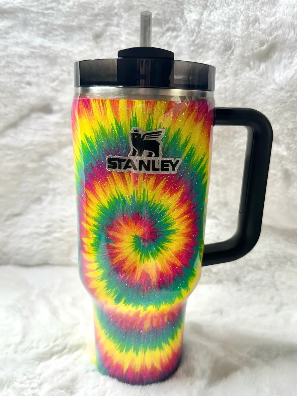 Hand painted Tie Dyed Custom Stanley 40 oz Tumbler - Picture 1 of 5
